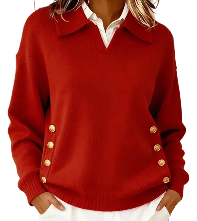 Narzo | Myk genser med elegant krage