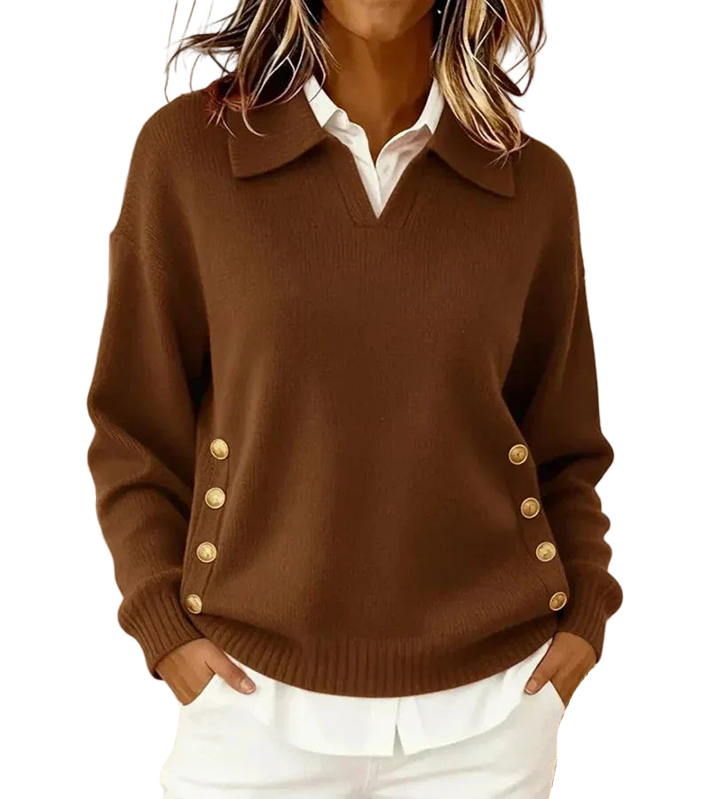 Narzo | Myk genser med elegant krage